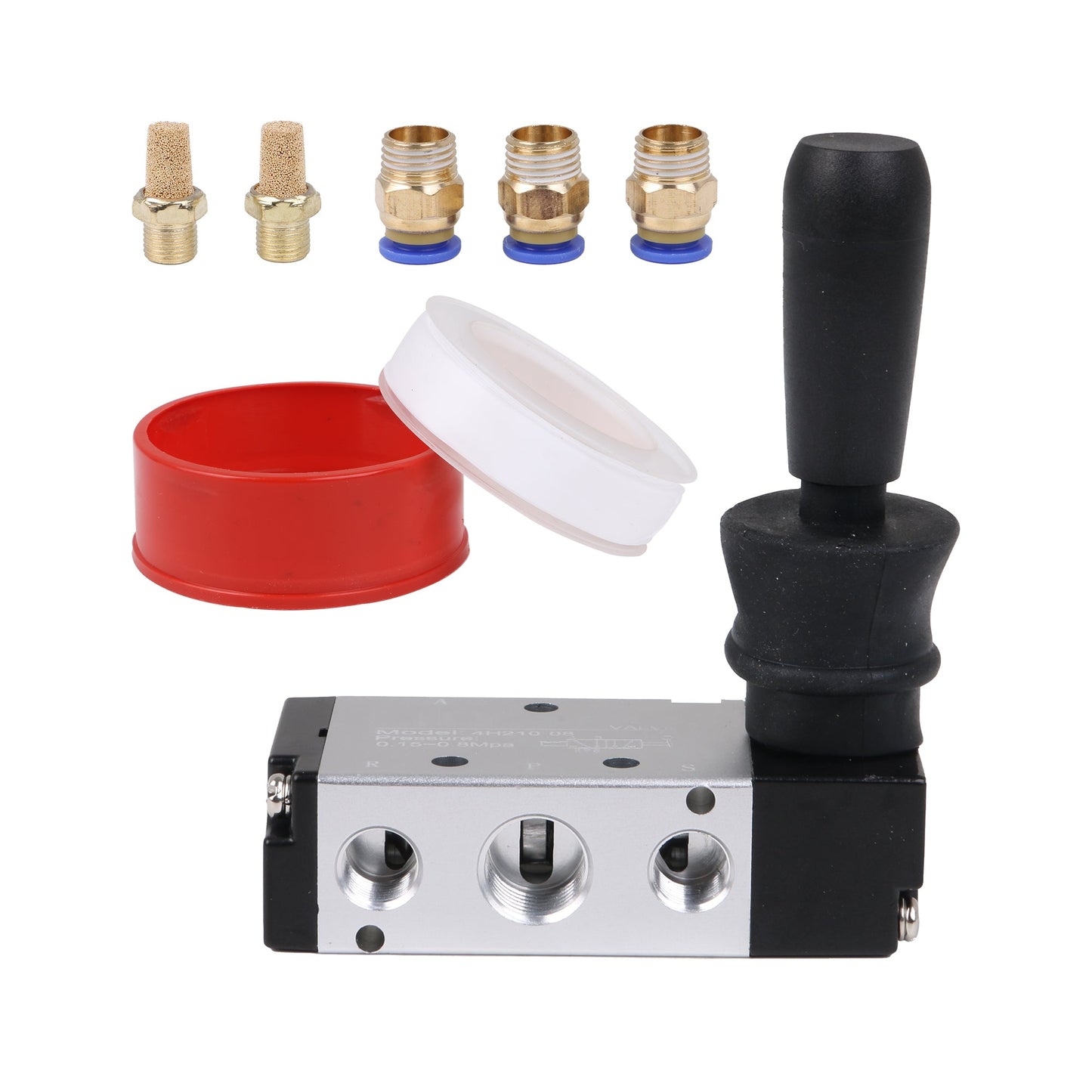 BQLZR Manual Control Pneumatic Valve 1/4inch 5 Way 2 Postion Replacement for 4H210-08
