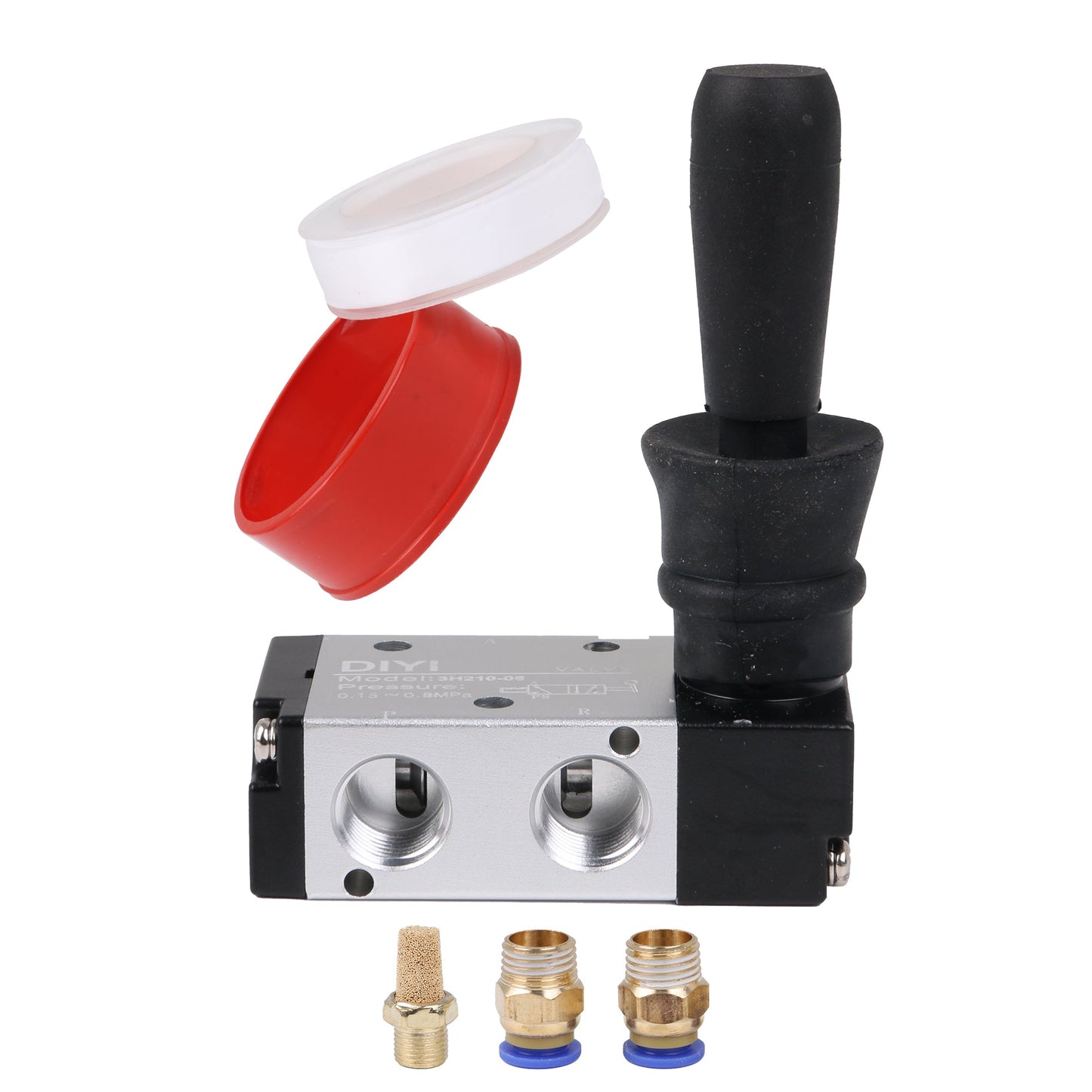 BQLZR Air Flow Control Pneumatic Valve 3 Way 2 Postion 1/4inch Replacement for 3H210-08