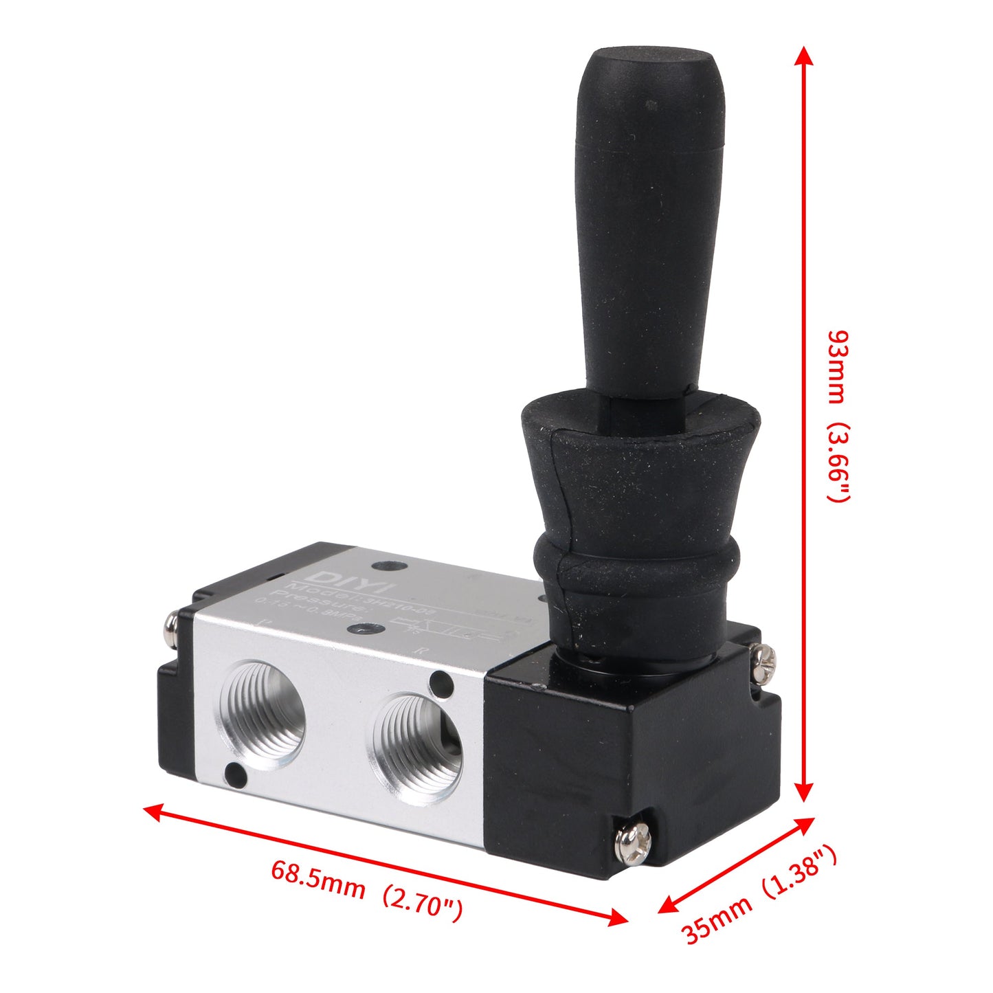 BQLZR Air Flow Control Pneumatic Valve 3 Way 2 Postion 1/4inch Replacement for 3H210-08