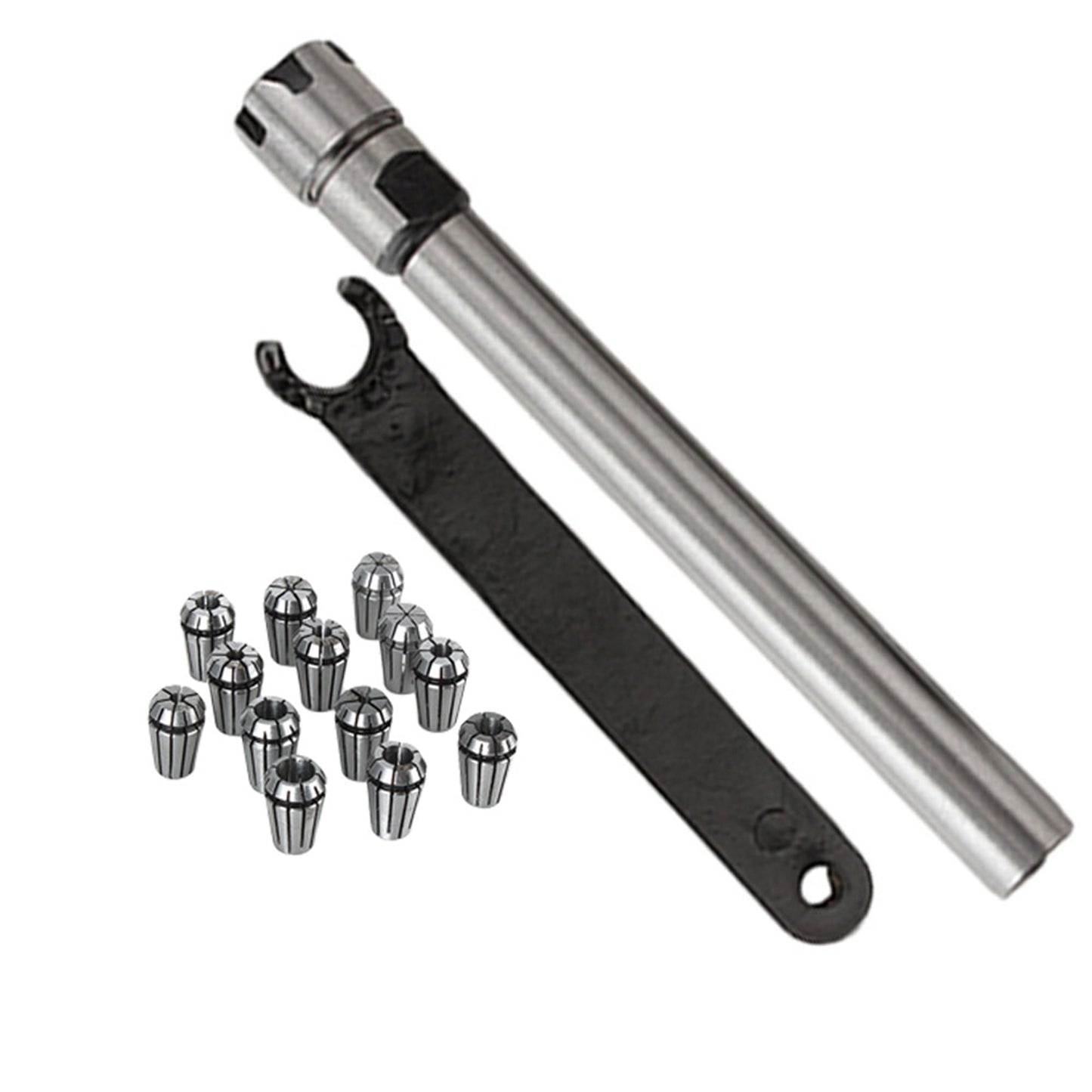 BQLZR ER11 Spring Collet Steel & CNC C12-ER11M-100L Straight Shank Chuck Pack of 15