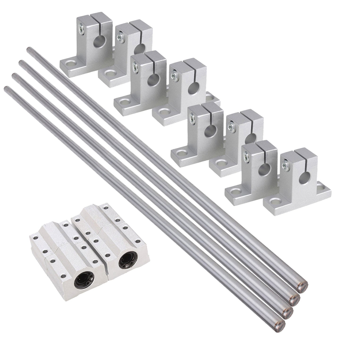 BQLZR Linear Ball Bearing Set w/ 8x400mm Shaft Optical Axis for 3D Printer Pack of 4