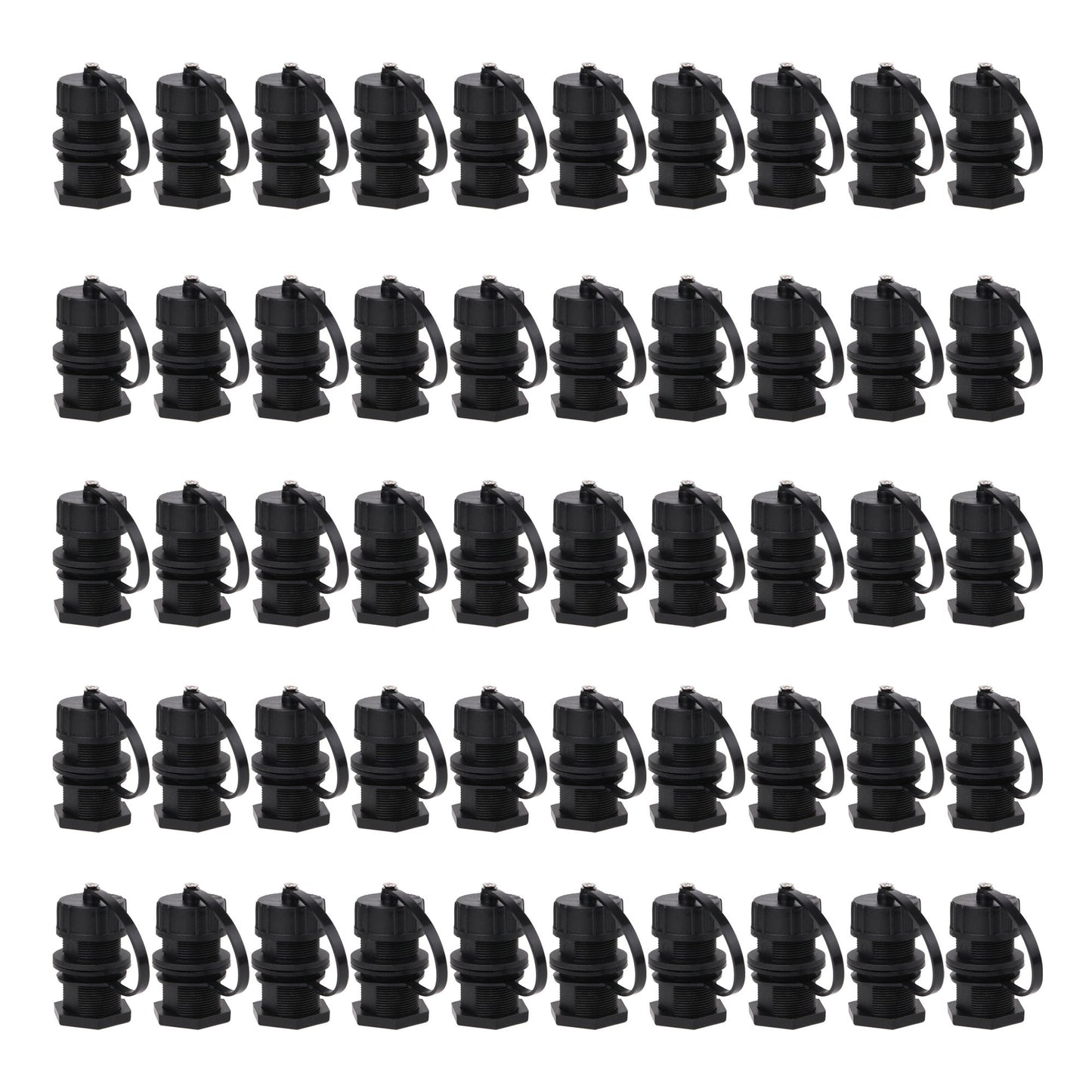 BQLZR Panel Mounting RJ45 M20 Connector with Shielded 12V 1.69x1.06inch IP68 Pack of 50