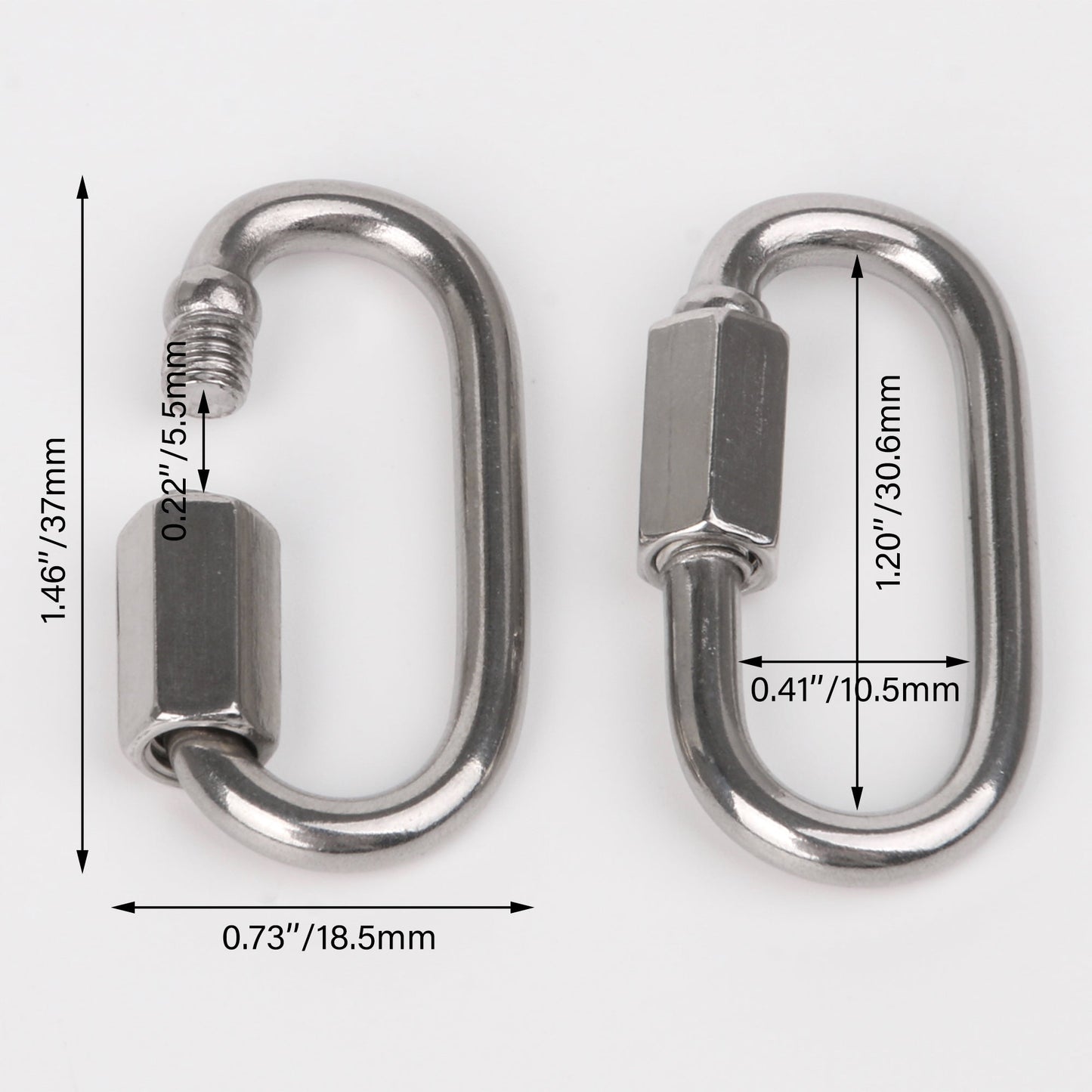 BQLZR Quick Link Rigging Stainless Steel Chain Connectors Ring Screw M3.5 Pack of 10