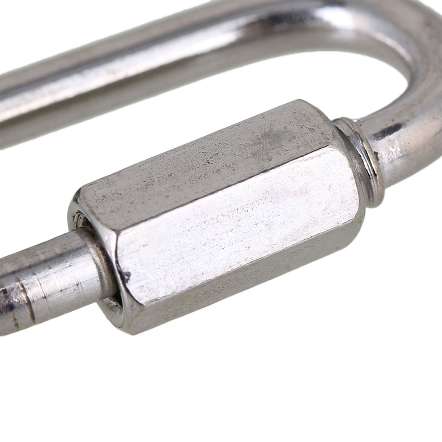 BQLZR 304 Stainless Steel Quick Link Locking Chain M3.5 Connectors Silver Pack of 50
