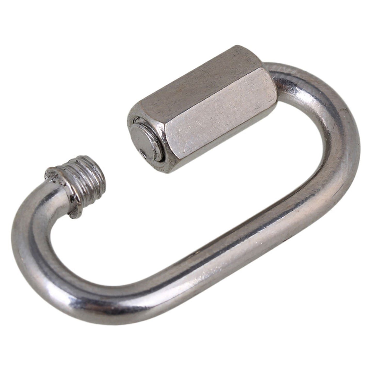 BQLZR 304 Stainless Steel Quick Link Locking Chain M3.5 Connectors Silver Pack of 50