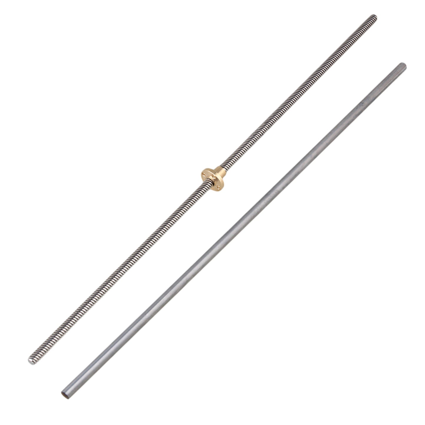 BQLZR T8 Horizontal Dual Rail Linear 400mm Optical Axis & 450mm 8mm Screws Coupler Set