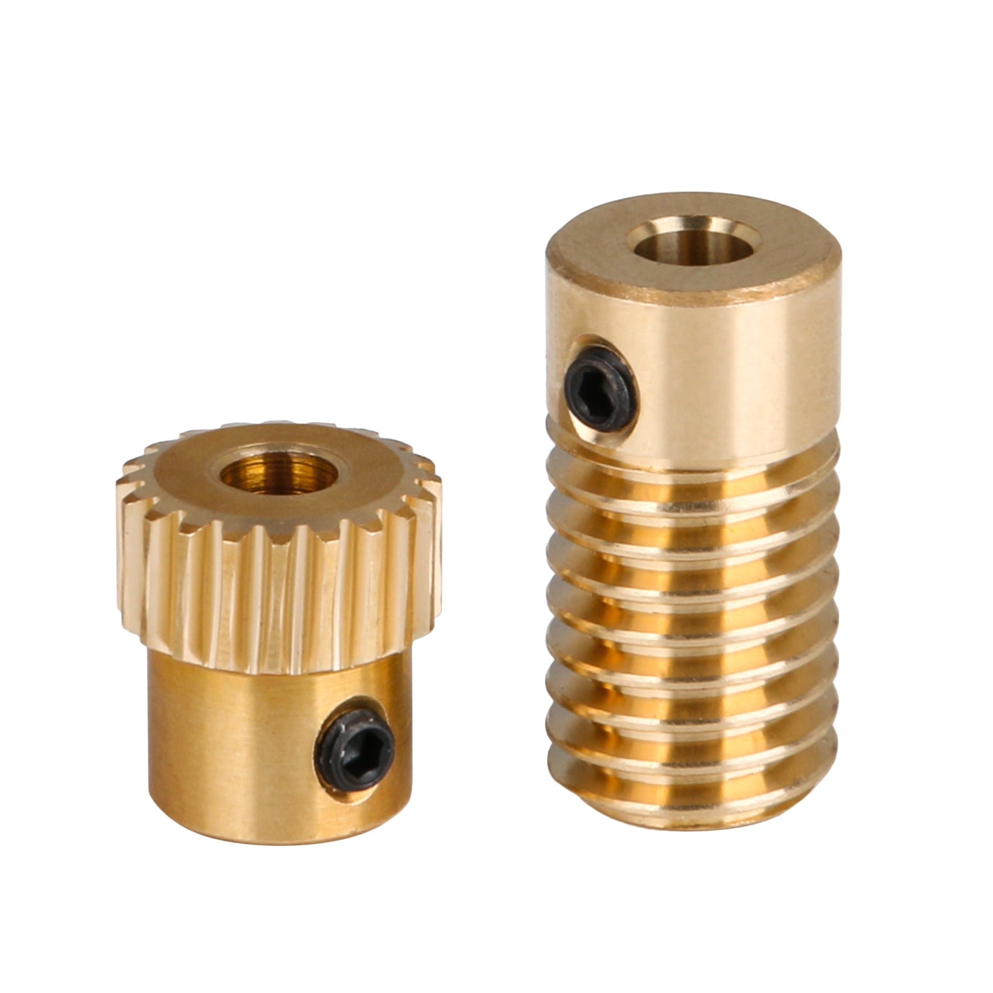 BQLZR 0.5Modulus Brass Gear Shaft with 20T Wheel Screw 4mm Hole Industrial Accessories