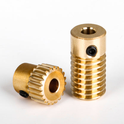 BQLZR 0.5Modulus Brass Gear Shaft with 20T Wheel Screw 4mm Hole Industrial Accessories