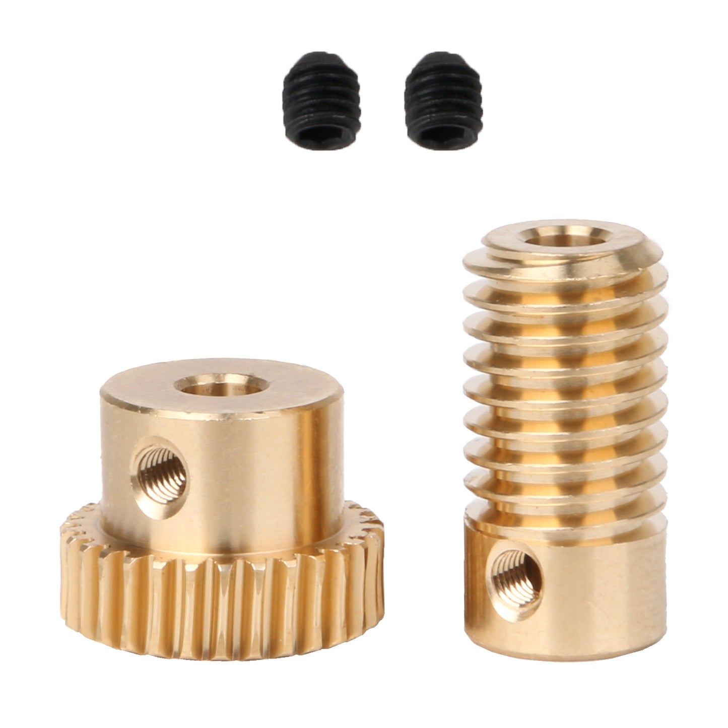 BQLZR 30T 0.5 Modulus Industry Brass Gear Wheel 4mm Hole Dia Shaft Kit w/ Screw 1:30