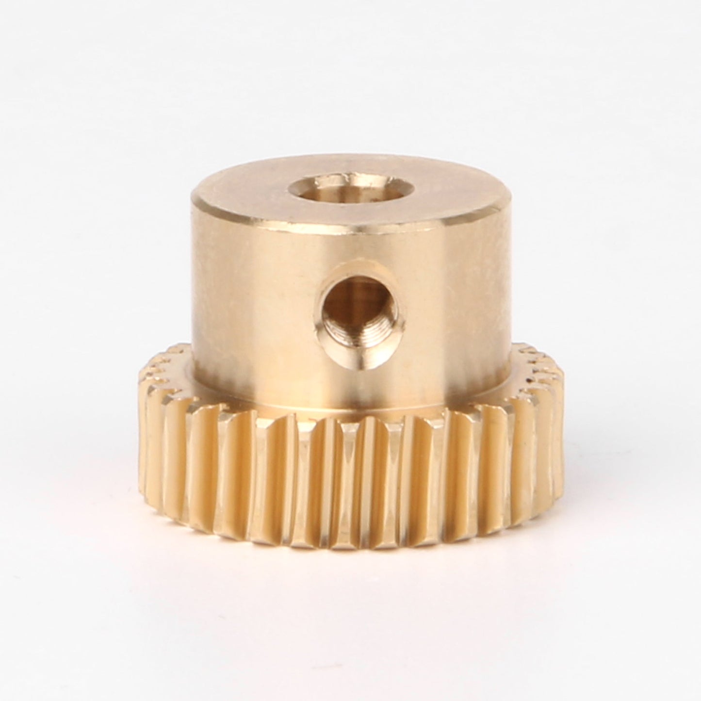 BQLZR 30T 0.5 Modulus Industry Brass Gear Wheel 4mm Hole Dia Shaft Kit w/ Screw 1:30