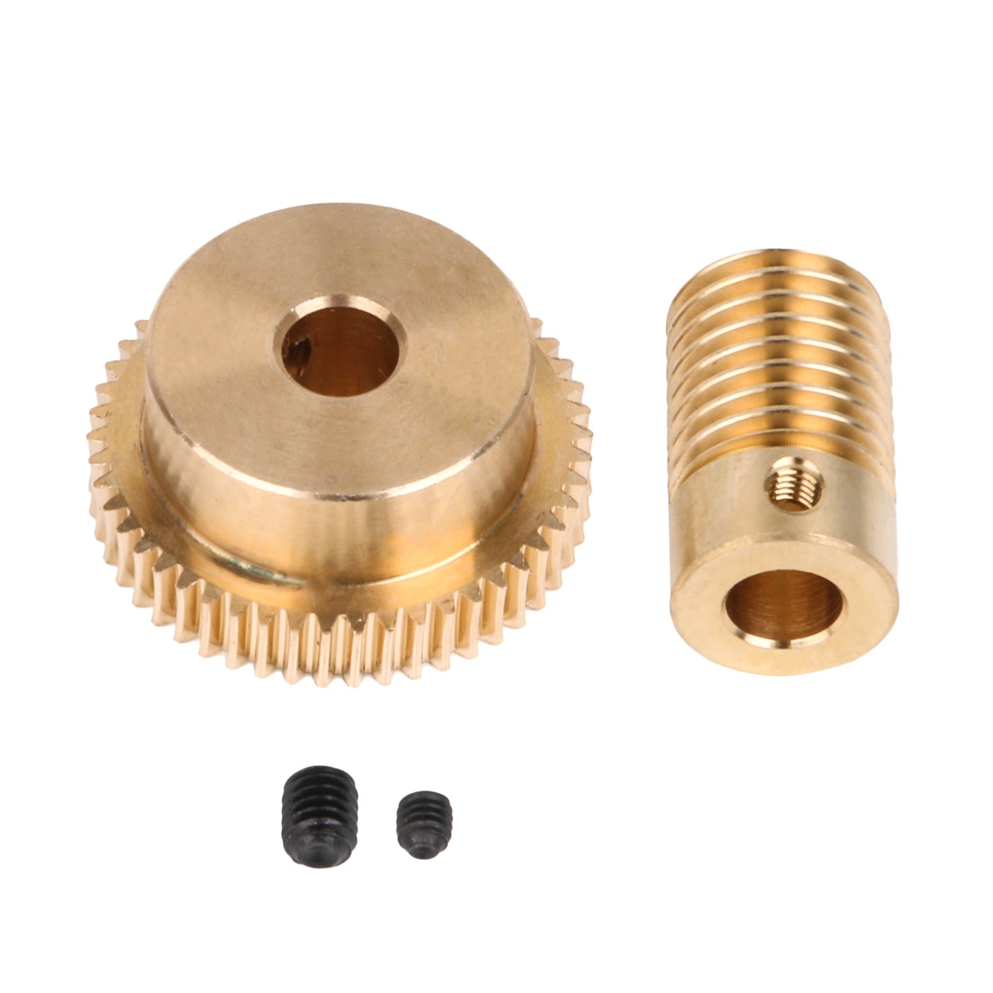 BQLZR 50T 0.5Modulus Brass Gear Wheel 6mm Hole Dia Shaft Kit w/ Screw for Industry