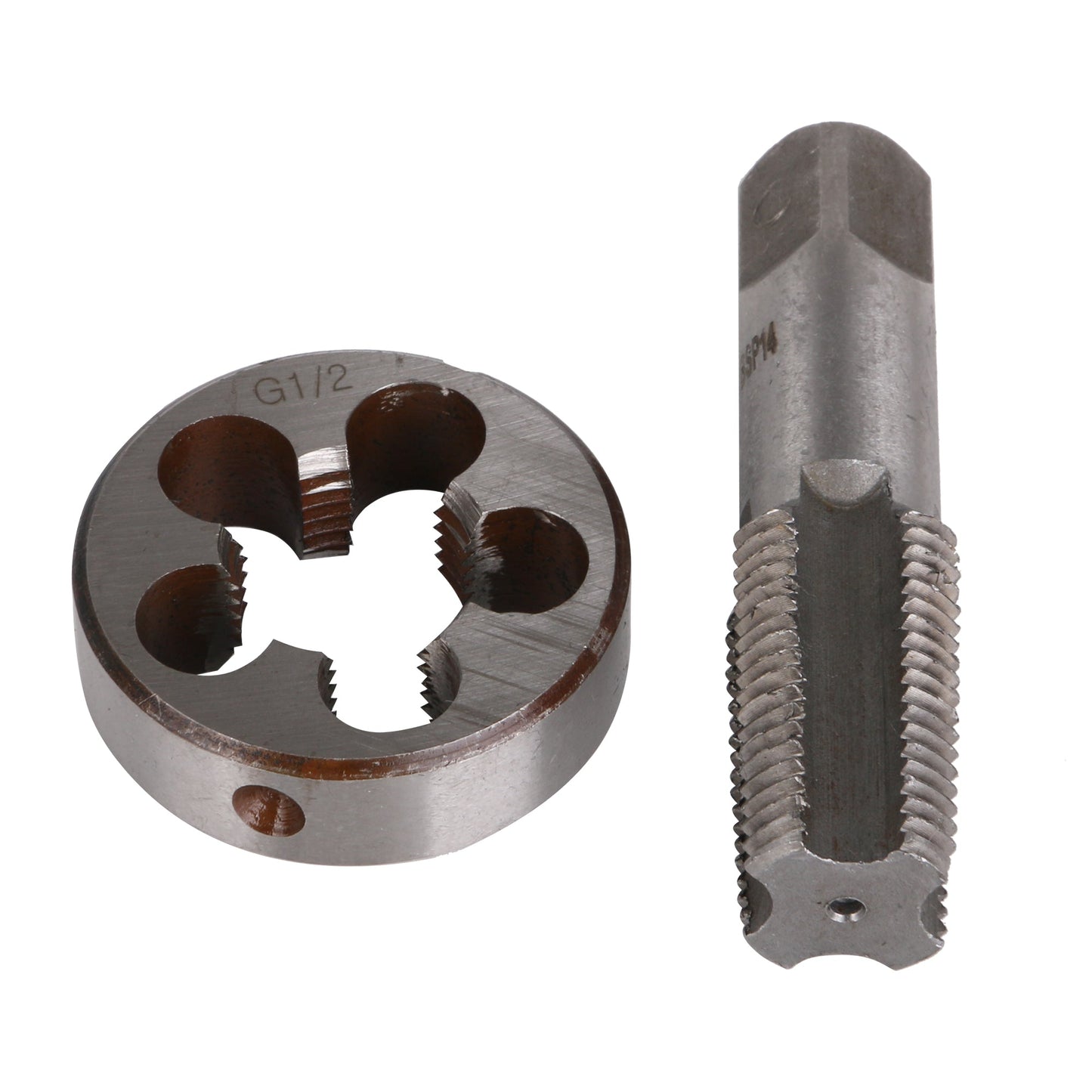 BQLZR BSP1/2 Threading High Speed Steels Hand Taps Industry Thread Repair Kit Silver