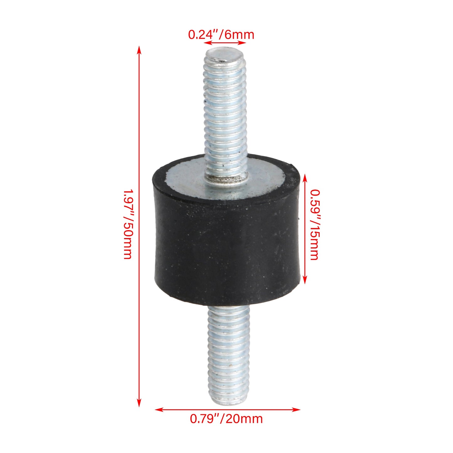 BQLZR Rubber M6 Shock Absorber Silentblock Mounts for Car Boat Generator Pack of 10