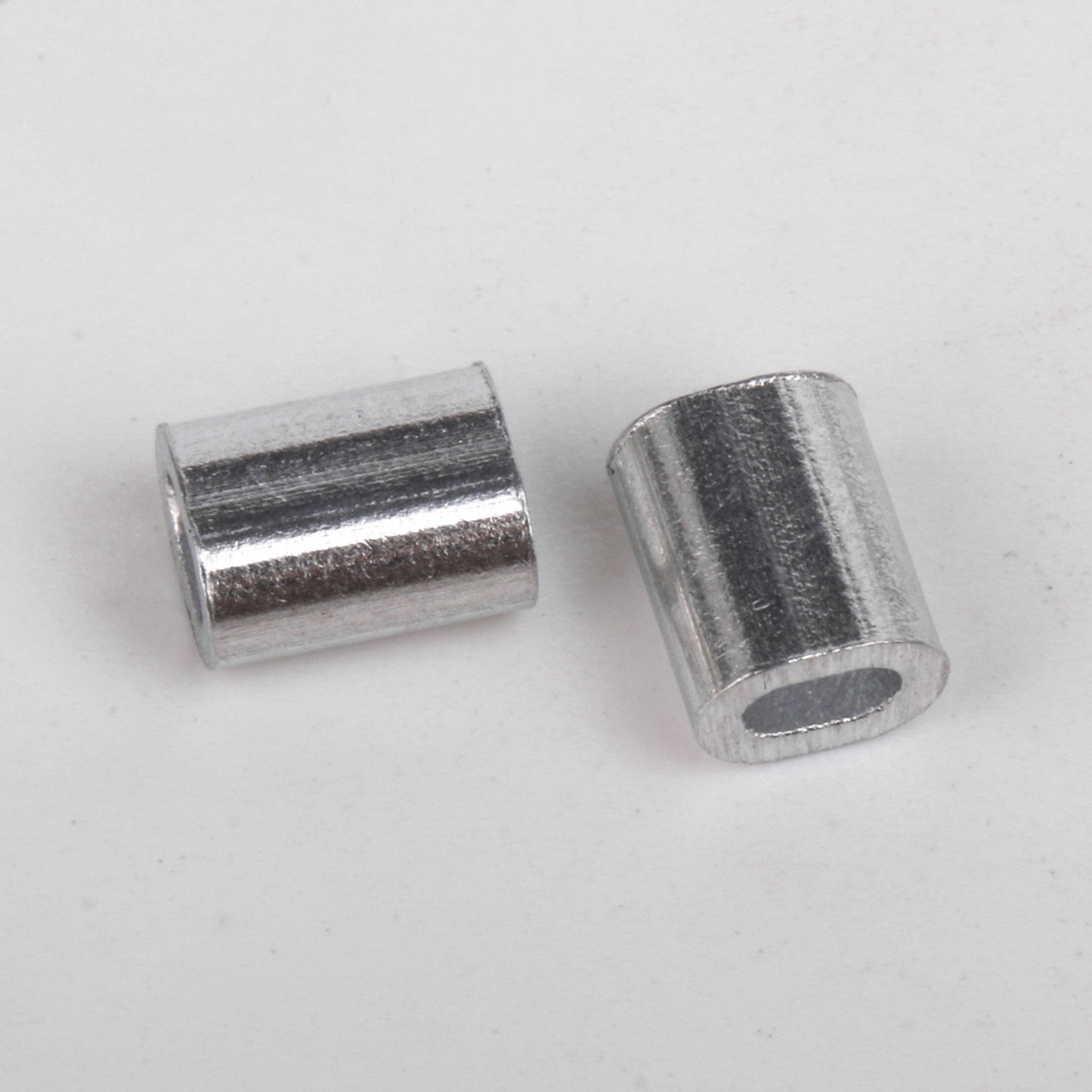 BQLZR Aluminum Alloy Crimping Loop Sleeve Oval Clips Silver for Wire Rope Pack of 600