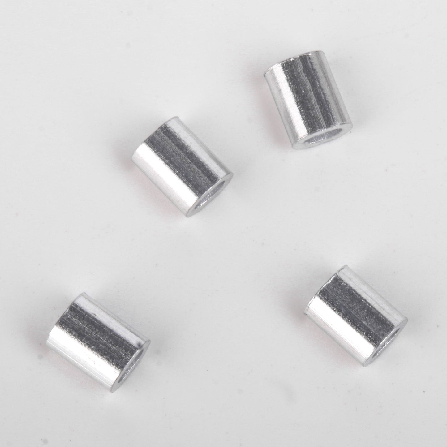 BQLZR Aluminum Alloy Crimping Loop Sleeve Oval Clips Silver for Wire Rope Pack of 600