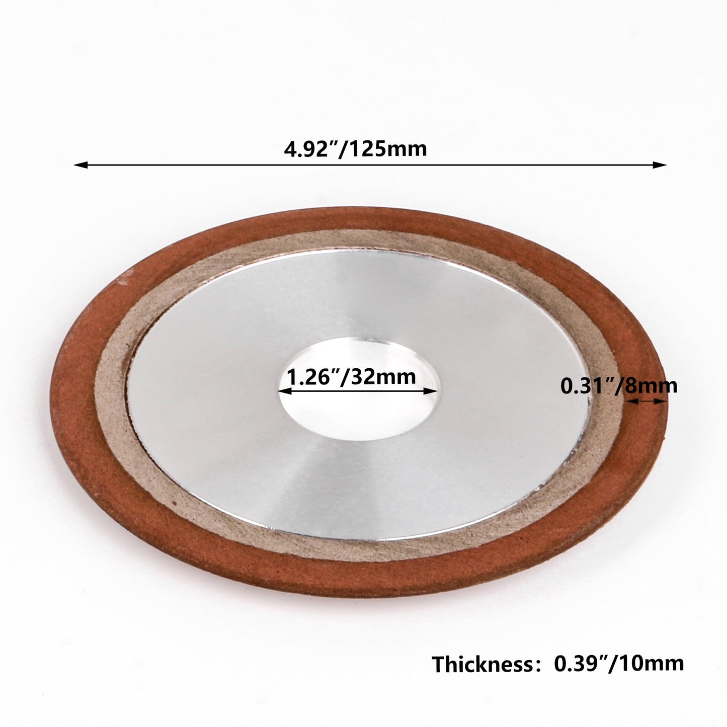 BQLZR Single Side #150 Grit Diamond Disc Grinding Wheel 4.92inch OD Power Tool Pack of 2