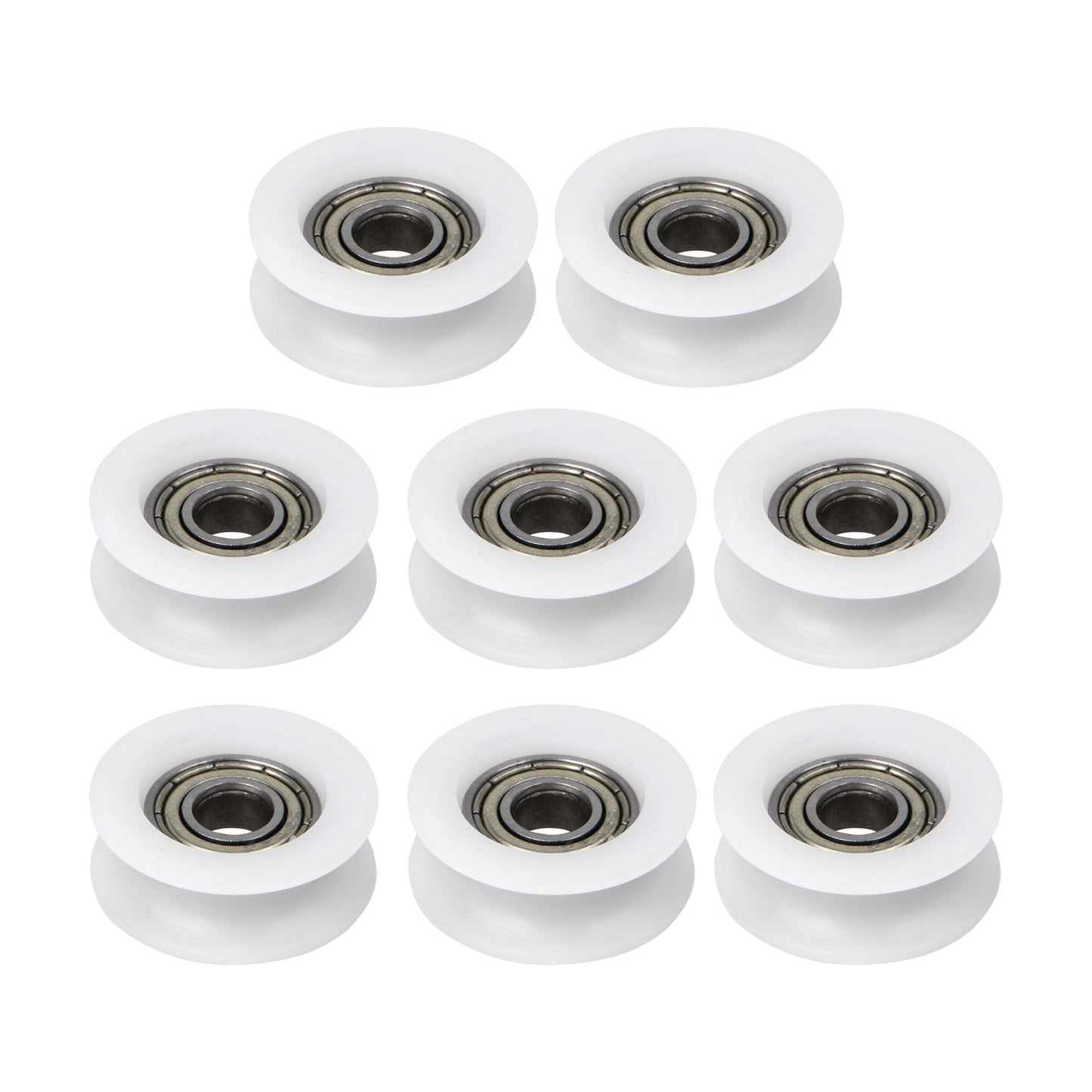 BQLZR Bearing Pulley Wheel U Type Linear Roller for Door 0.24inchx0.94inchx0.35inch Pack of 8
