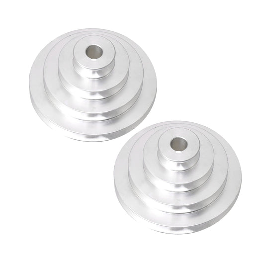 BQLZR Aluminum 4 Step A Type Belt Pulley with 16mm Bore 41-130mm OD Pack of 2