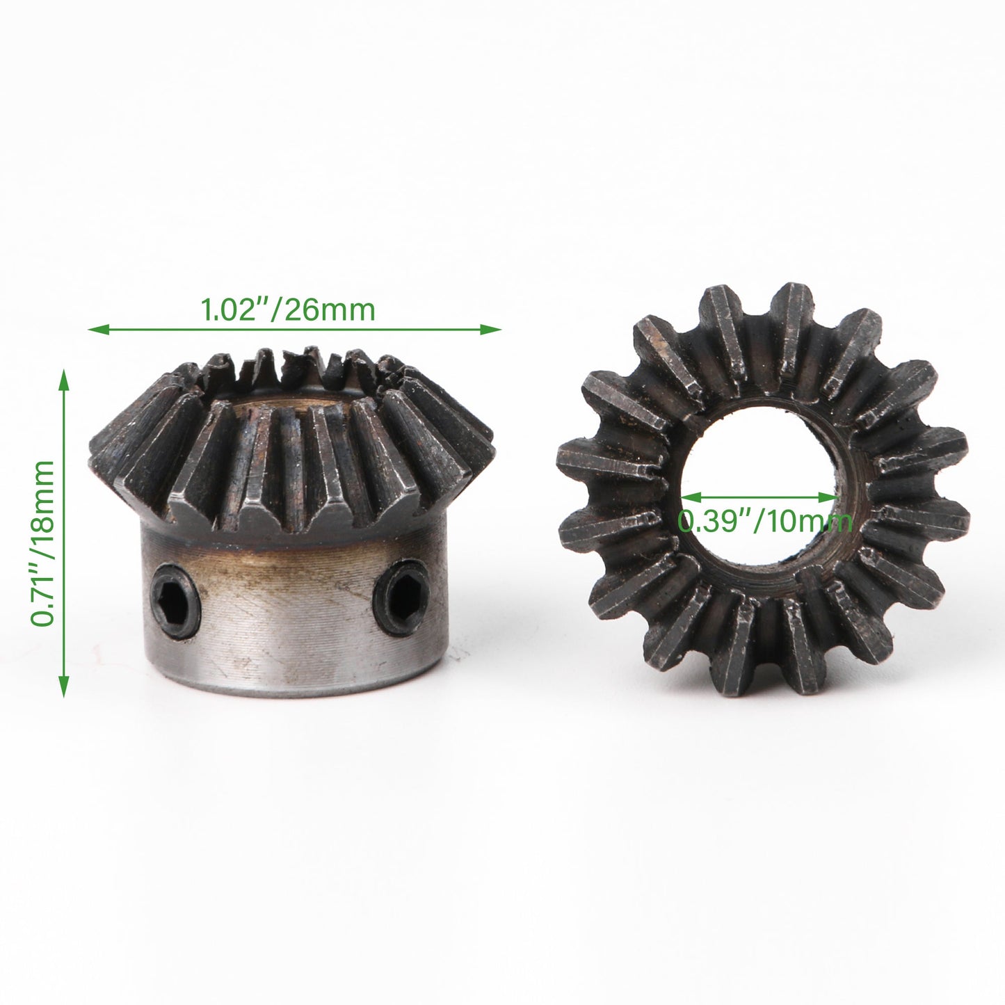 BQLZR Tapered Bevel Pinion Gear Wheel 1.5 Modulus 16T 0.39Inch Hole Diameter Pack of 4