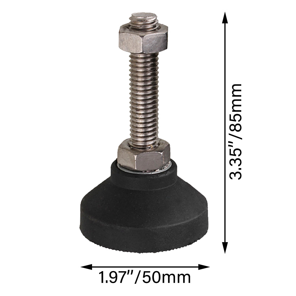 BQLZR Furniture Leveling Feet M12x50mm Thread for Sofa Table Chair Risers Pack of 8