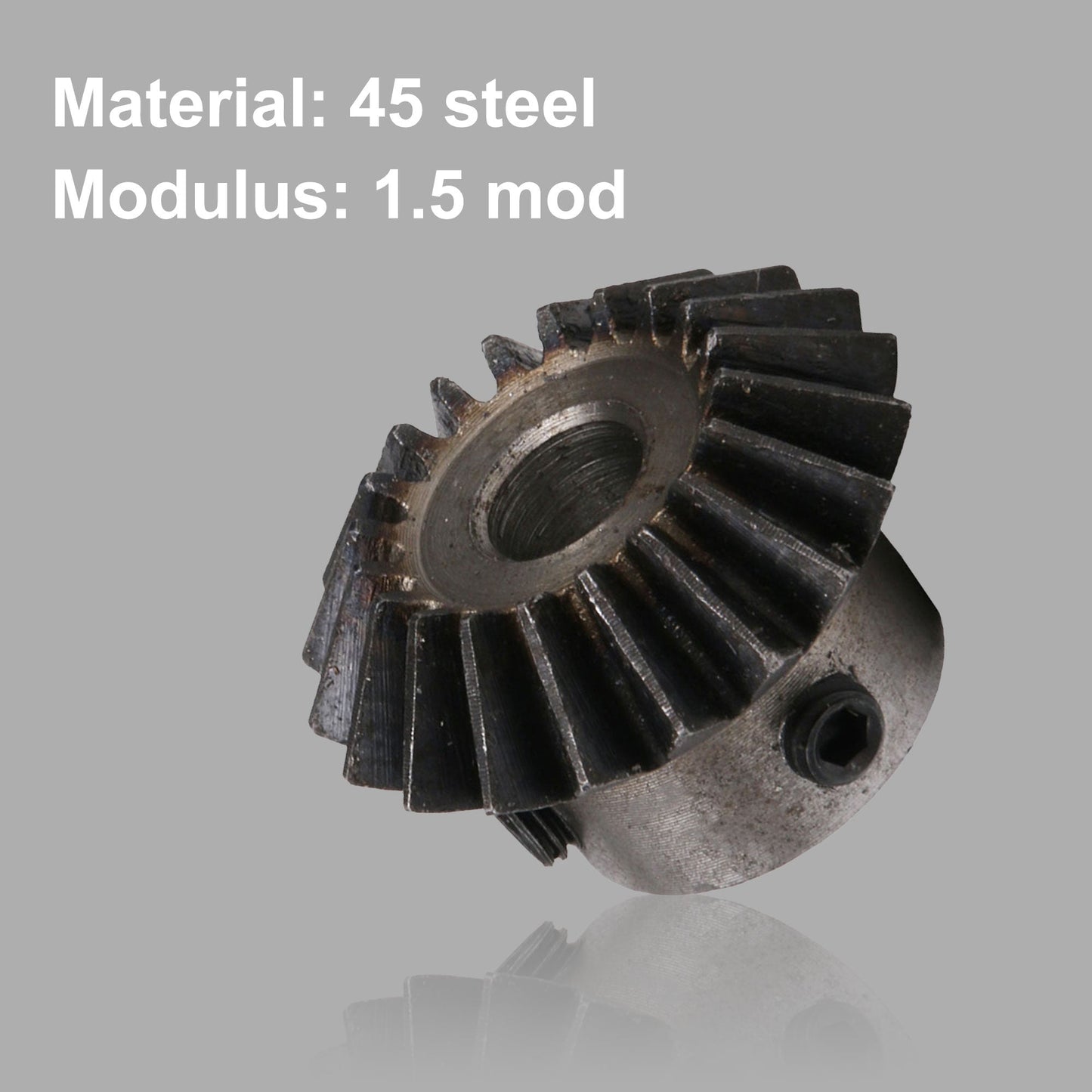 BQLZR Metal Bevel Driver Gear Wheel 1.5 Modulus 20 T 0.31inch Dia for DIY Motor Pack of 8