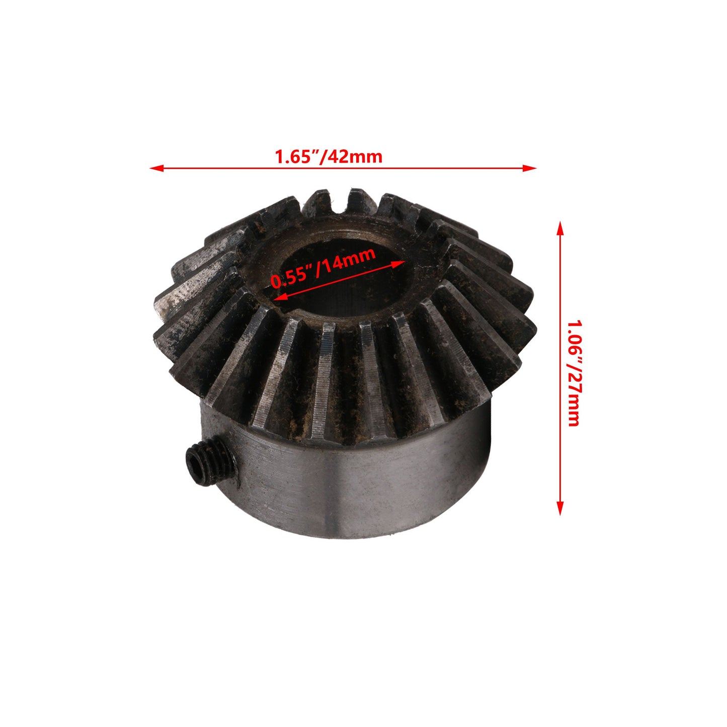 BQLZR Metal Bevel Driver Gear Wheel 2 Modulus 20 T 0.55Inch Hole Dia for DIY Pack of 4