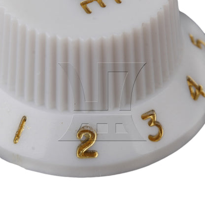 BQLZR White 1-Volume 2-Tone Control Knob For Electric Guitar Pickup