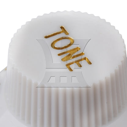BQLZR White 1-Volume 2-Tone Control Knob For Electric Guitar Pickup