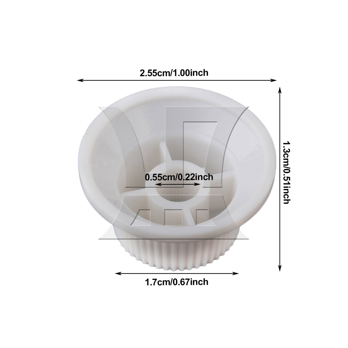 BQLZR White 1-Volume 2-Tone Control Knob For Electric Guitar Pickup