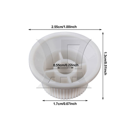 BQLZR White 1-Volume 2-Tone Control Knob For Electric Guitar Pickup