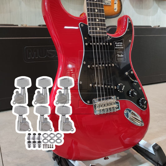 Chrome Acoustic Guitar Tuning Pegs Tuners Machine Heads 3L3R