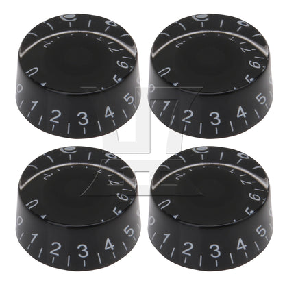 BQLZR 1 Set of 4 Black Speed Control Knob For Vintage Electric Guitar