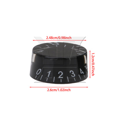 BQLZR 1 Set of 4 Black Speed Control Knob For Vintage Electric Guitar