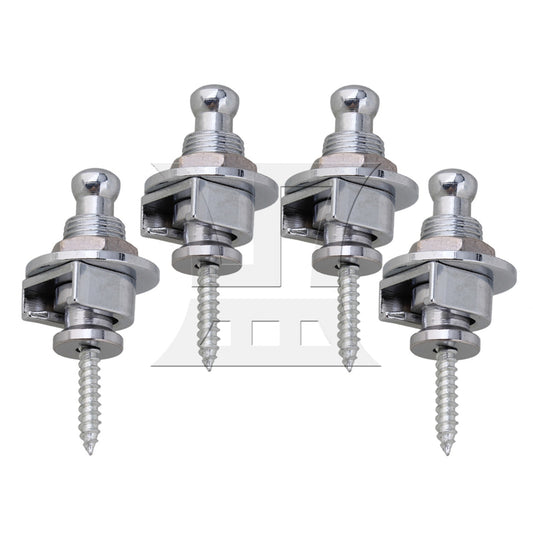 4xChrome Skidproof StrapLock Pins For Body Custom Guitar Quick Release