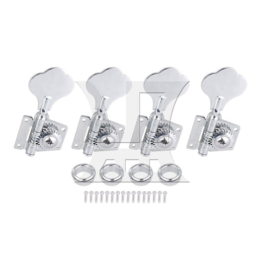 4R Chrome Bass Guitar Machine Heads Tuners / Elephant ear button
