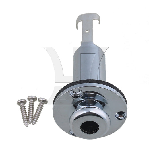 Chrome 1/4" plugs endpin stereo output jack For Guitar bass