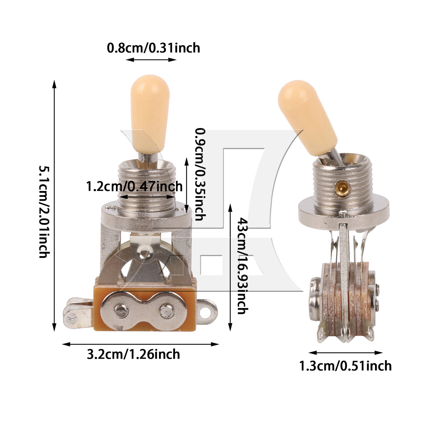 BQLZR Chrome 3- Position Guitar Pickup Toggle Switch Guitar Parts