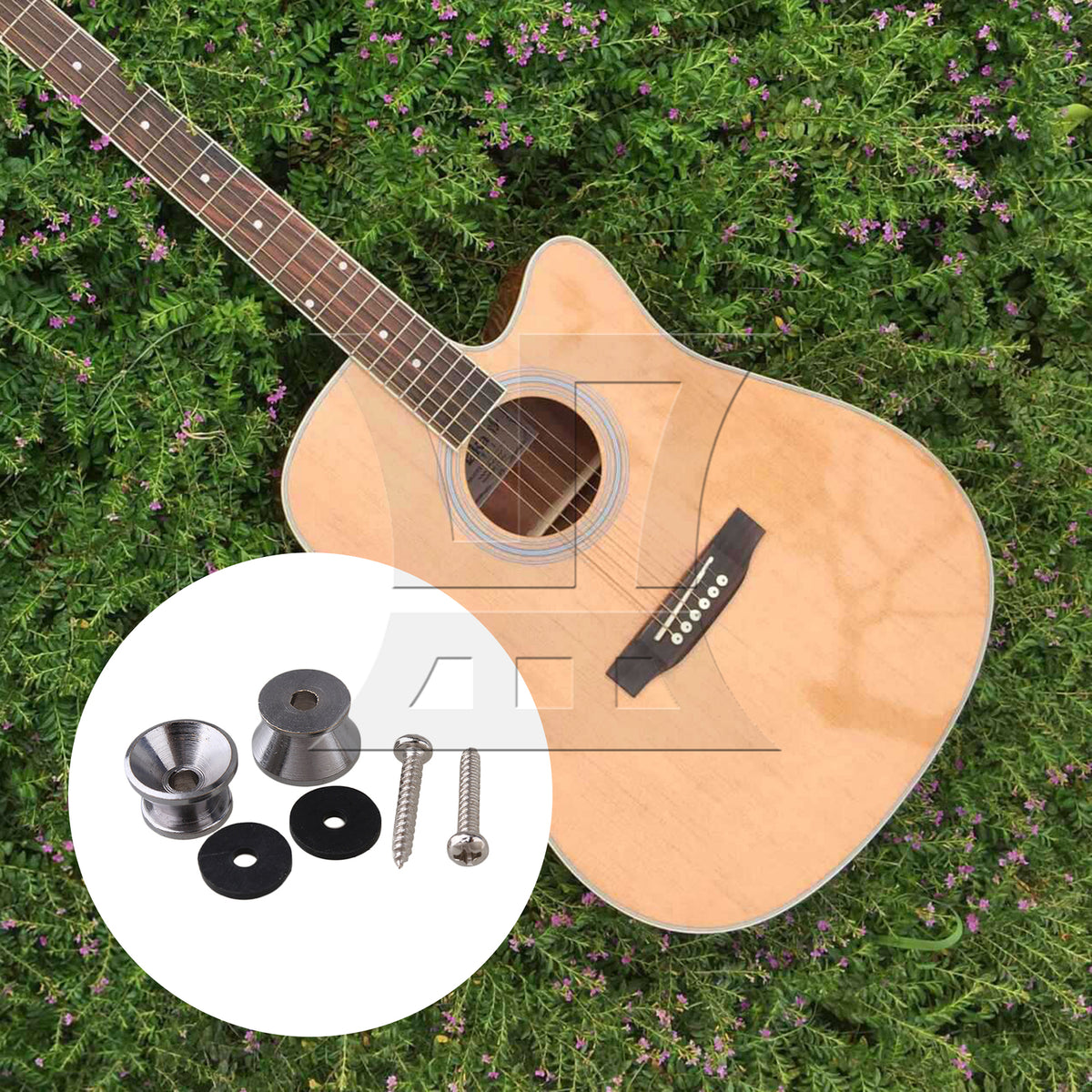 BQLZR Chrome Strap Lock For Electric Acoustic Guitar Bass