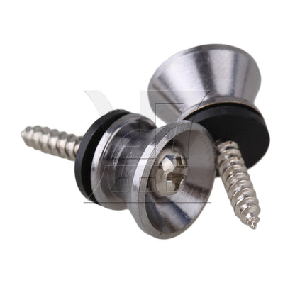 BQLZR Chrome Strap Lock For Electric Acoustic Guitar Bass