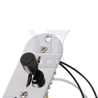 Pre-wired Assembly Loaded Switch Knob Plate For Guitar Chrome
