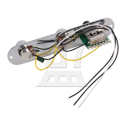 Pre-wired Assembly Loaded Switch Knob Plate For Guitar Chrome
