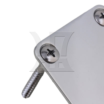 BQLZR Chrome Neck Plate Kit w/ Screw For Guitar