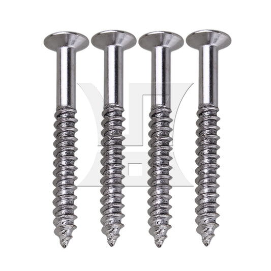 1Set of 4 Neck Plate Screw for Guitar Chrome