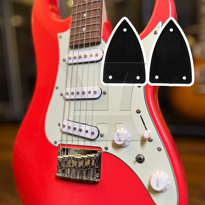 2Pieces BLACK 1 layer Triangle TRUSS ROD COVER FOR GUITAR