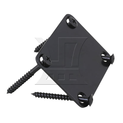 BQLZR Black Neck Plate w/ Screw For Electric Guitar