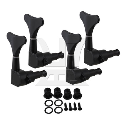BQLZR Black 4 Right Hand Sealed BASS TUNERS Machine Heads Set