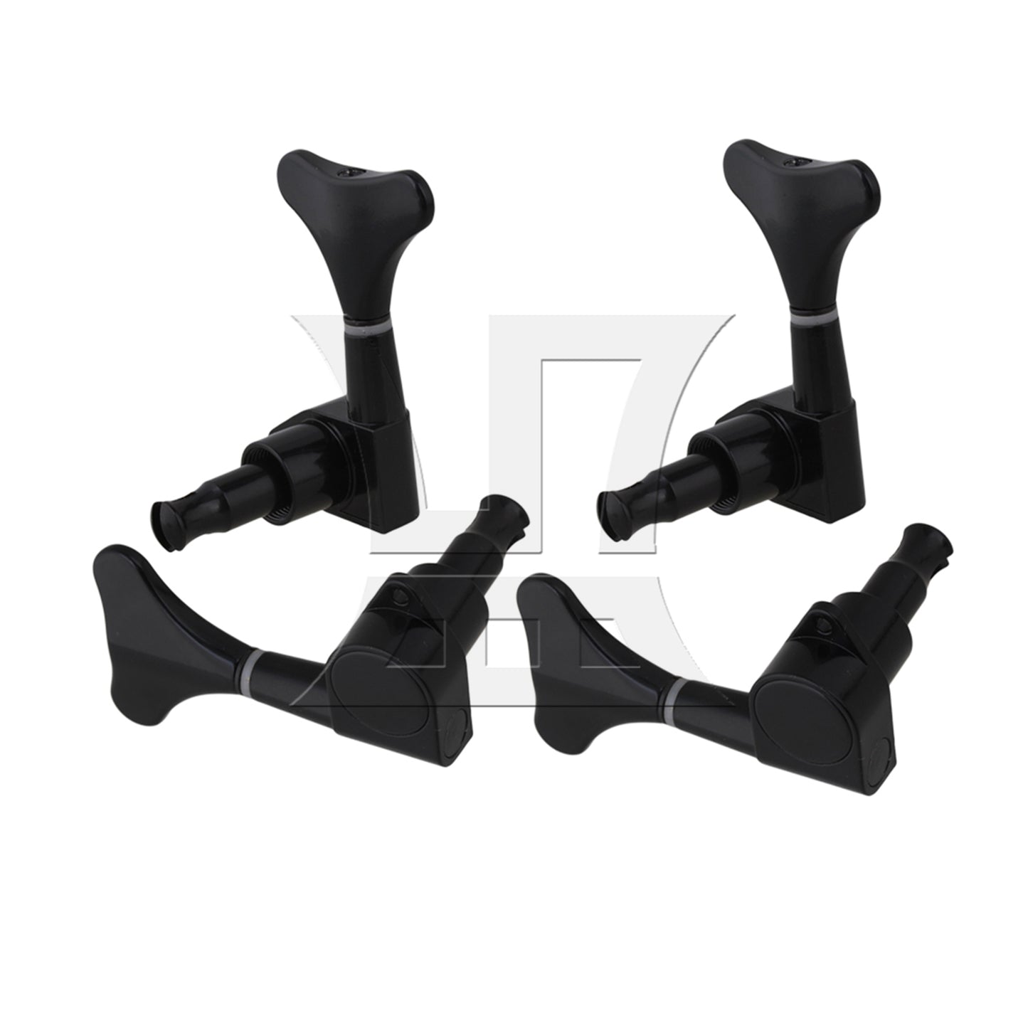 BQLZR Black 4 Right Hand Sealed BASS TUNERS Machine Heads Set