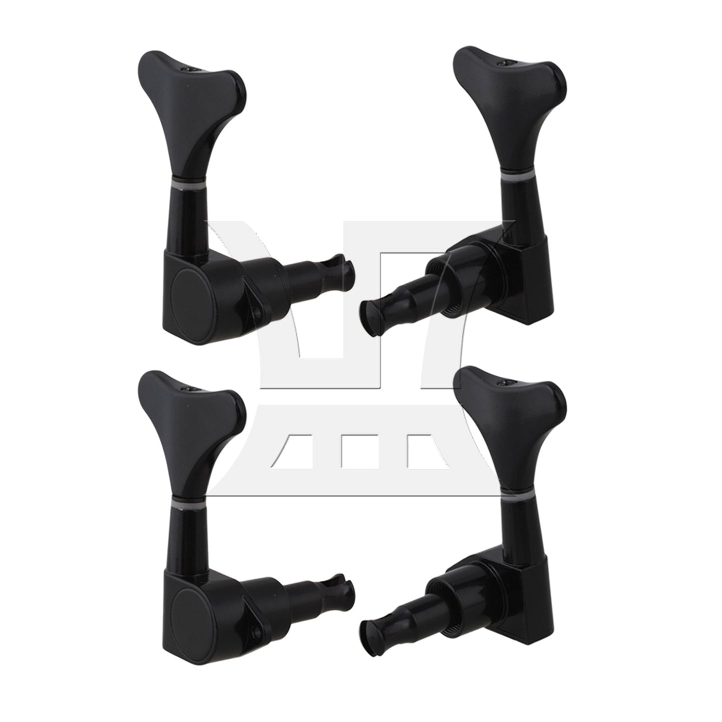 Black 4 Right Hand Sealed BASS TUNERS Machine Heads Set
