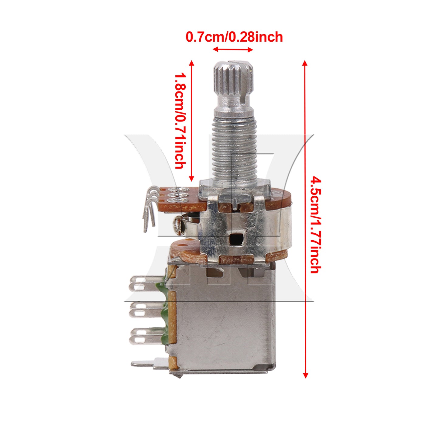 BQLZR Push Pull Guitar Potentiometer A500k Coil Tap 18mm Shaft