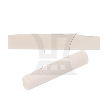 Bone Bridge Saddle And Nut For 12 String Acoustic Guitar